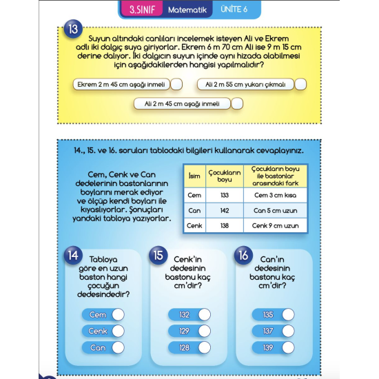 3. SINIF | Matematiksel Düşünme Kitabı (MDK)